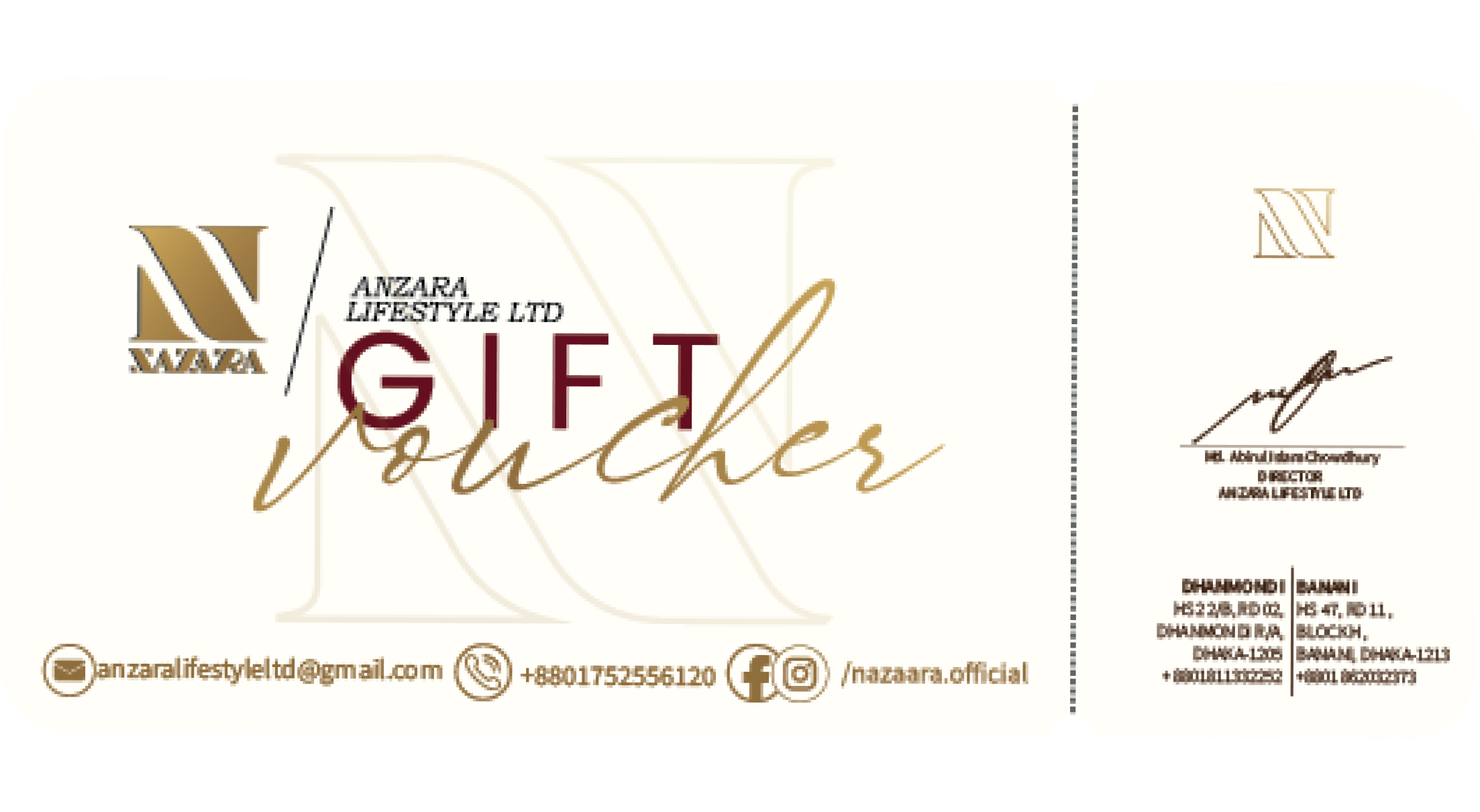 Nazaara E-gift Voucher